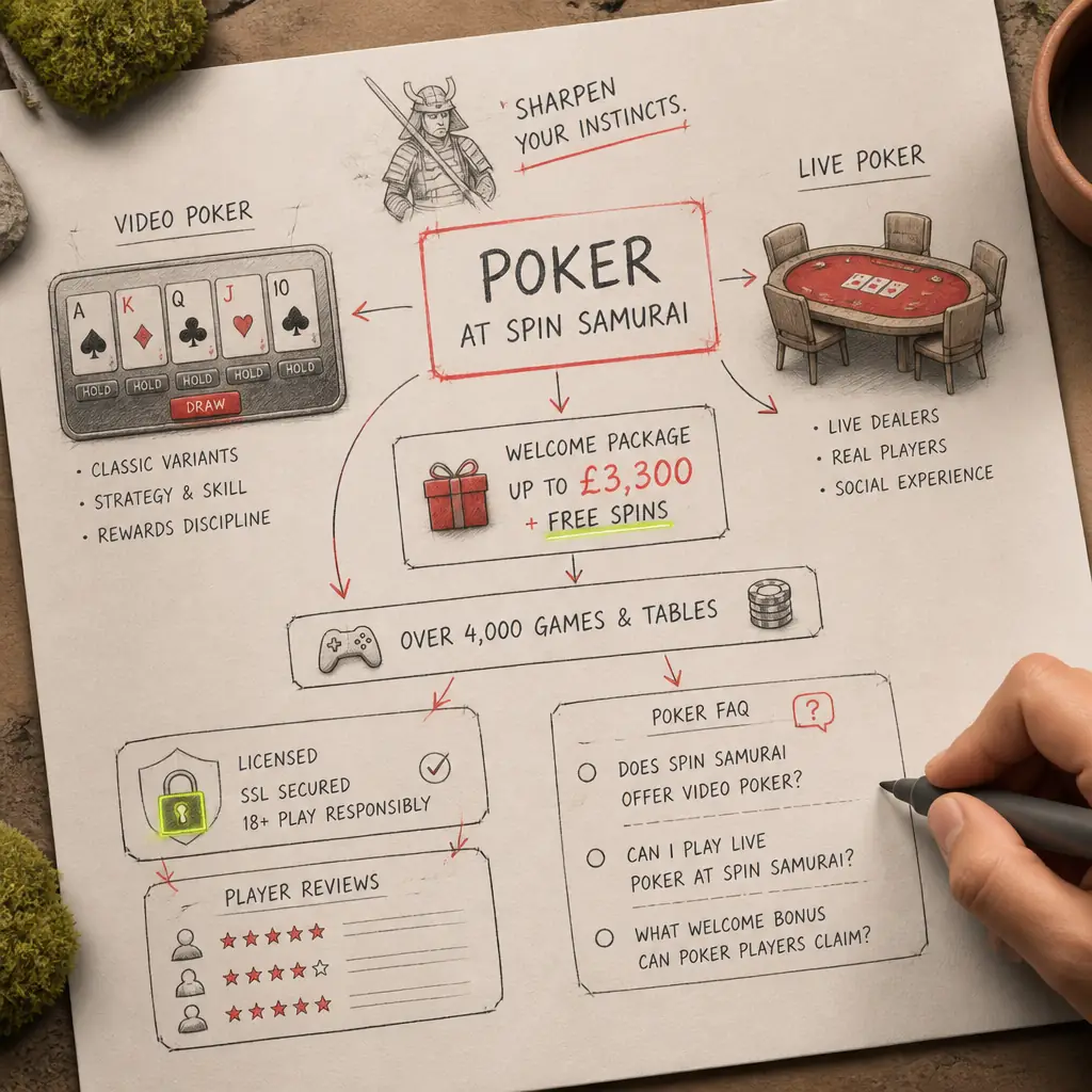 Spin Samurai Poker visual guide for Spin Samurai Casino